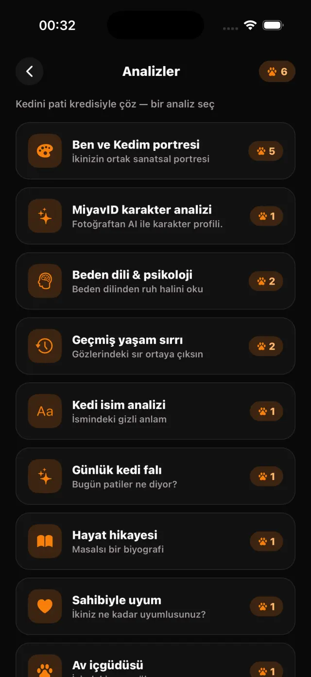 Yapay zeka destekli kedi analizleri listesi